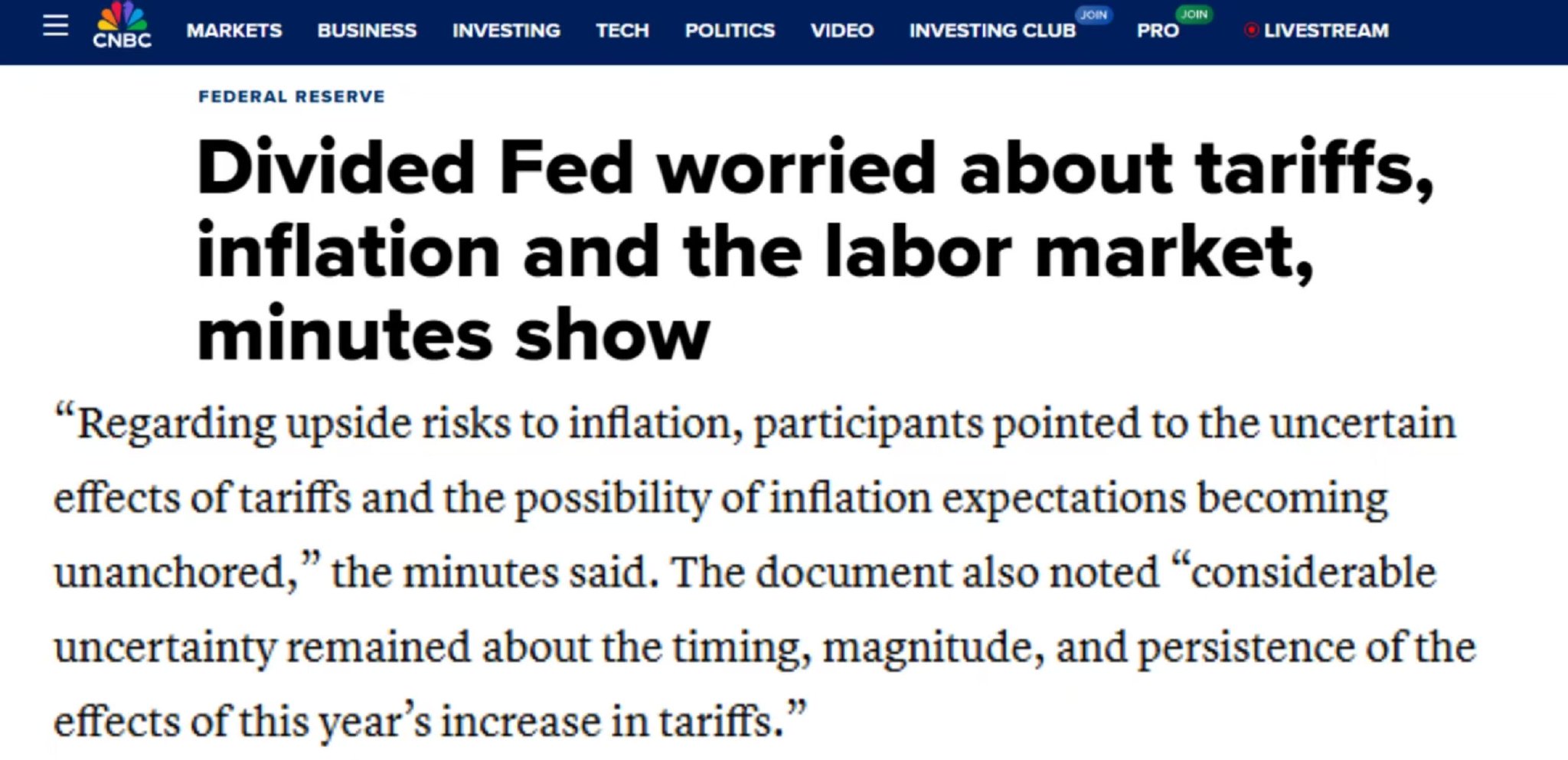 　　美国消费者新闻与商业频道报道截图
